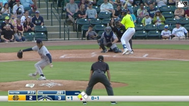 Jhosmmel Zue doubles (4) on a line drive to right fielder Nicandro Aybar. Yandel Ricardo scores.