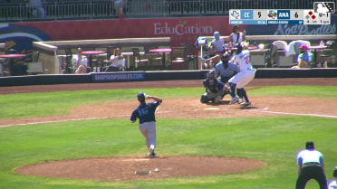 Avery Owusu-Asiedu flies into a double play, right fielder Chase Call to third baseman Hector Salas to right fielder Chase Call. Trent Youngblood out at 3rd.