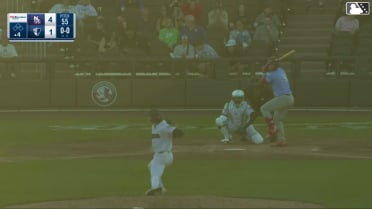 Nick Goodwin homers (2) on a fly ball to center field.