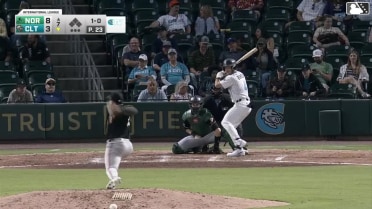 Dru Baker homers (5) on a fly ball to right center field.