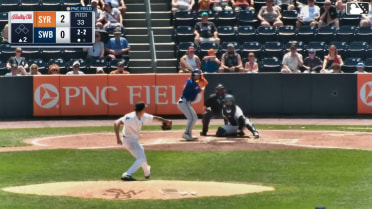 Jackson Cluff strikes out swinging.