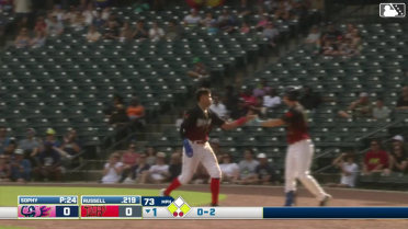 Asbel Gonzalez steals home