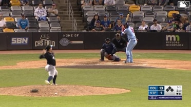 Orlando Arcia homers (12) on a fly ball to right field.