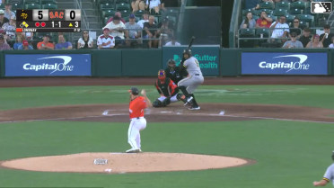 Jeimer Candelario homers (5) on a fly ball to left field. Ben Gobbel scores. Nelson Rada scores.