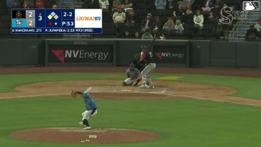 Trey Mancini singles on a ground ball to left fielder Cade Marlowe. Denzer Guzman scores.