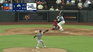 Joey Meneses reaches on a fielder's choice, fielded by third baseman Orlando Arcia. Henry Bolte scores.