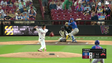 Leonel Espinoza grounds into a double play, shortstop Luiyin Alastre to second baseman Daniel Dickinson to first baseman Eric Bitonti. Logan Poteet scores. Alexey Lumpuy to 3rd. Matt Halbach out at 2nd. Leonel Espinoza out at 1st.