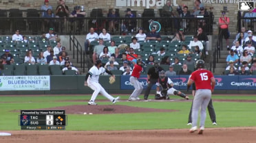 Rhylan Thomas doubles (1) on a line drive to right fielder Kellen Strahm. Jhonny Pereda scores. Will Wilson to 3rd.