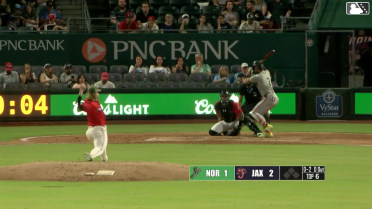 José Barrero homers (10) on a fly ball to left center field.