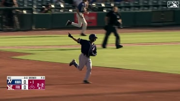 Javier Vaz slugs a solo home run to right field