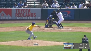 George Feliz singles on a soft ground ball to pitcher Will Gagnon. Estevan Moreno scores. George Feliz to 2nd. George Feliz advances to 2nd, on a throwing error by pitcher Will Gagnon.