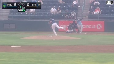Kenny Castillo homers (4) on a fly ball to center field.
