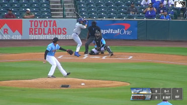Landyn Vidourek homers (2) on a fly ball to right center field.