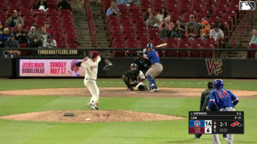 Leonel Espinoza out on a sacrifice fly to left fielder Josh Adamczewski. Kade Snell scores.