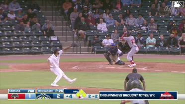 Paulino Santana grounds out to first baseman JC Vanek. Deward Tovar scores. Josh Springer to 3rd. Angel Arredondo to 2nd.