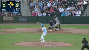 Luis Guanipa doubles (5) on a line drive to left fielder Darlyn De Leon. Joe Olsavsky scores. Luis Sanchez scores. Luis Guanipa to 3rd.