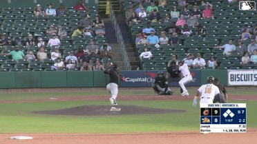 Gregory Barrios out on a sacrifice fly to center fielder Kevin Kilpatrick Jr. Mac Horvath scores.
