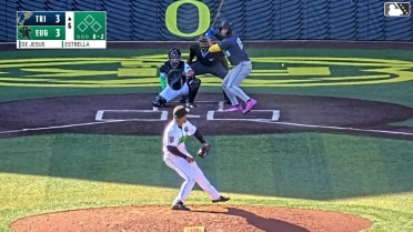 Randy De Jesus homers (19) on a fly ball to left center field.