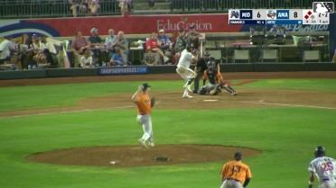 Angel Ortiz out on a sacrifice fly to right fielder Devin Taylor. Trent Youngblood scores.