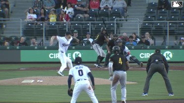 Jeimer Candelario homers (14) on a fly ball to right field. Pablo Reyes scores.