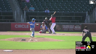 Dylan Campbell singles on a ground ball to right fielder Eddie Micheletti Jr. Jose Colmenares scores. Jordan Sprinkle to 3rd.