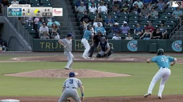 Andy Weber singles on a soft line drive to left fielder Jack Suwinski. Eric Haase scores. Tim Elko scores.