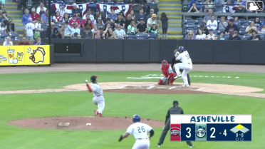 Freuddy Batista singles on a ground ball to center fielder Yophery Rodriguez. Chase Call scores.