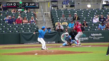 Matthew Ferrara out on a sacrifice fly to center fielder Andres Valor. Nolan Beltran scores.