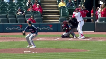 Michael Toglia triples (1) on a fly ball to right fielder Luis Matos. Rece Hinds scores.
