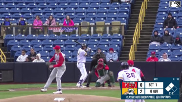 Nolan Schubart singles on a fly ball to left fielder Jake Cunningham. Jace LaViolette scores.