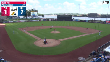 Asbel Gonzalez singles on a ground ball to shortstop Jalin Flores. Diego Guzman scores. Nolan Sailors to 3rd.