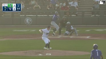 Andy Perez grounds into a double play, first baseman Josh Moylan to shortstop Kevin Verde to first baseman Josh Moylan. Roc Riggio out at 2nd. Andy Perez out at 1st.