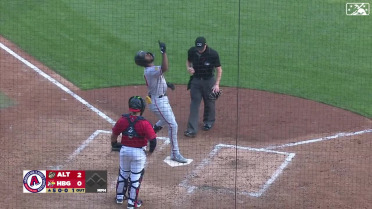 Liover Peguero belts a solo home run to left field 