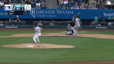 Kellen Strahm homers (2) on a fly ball to left center field.