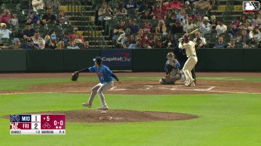 Frainyer Chavez homers (1) on a fly ball to left center field.