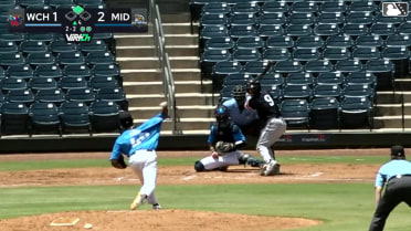 Kyle DeBarge doubles (15) on a sharp line drive to center fielder Ryan Lasko. Garrett Spain scores.