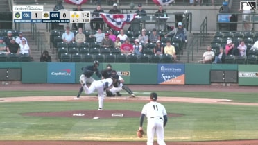 Dominic Fritton In play, run(s) to Daniel Lopez