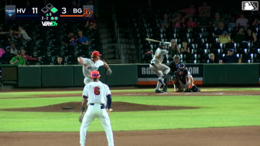 Roderick Arias homers (7) on a fly ball to right center field. Kyle West scores.