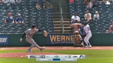 Matthew Lugo homers (8) on a fly ball to left center field.