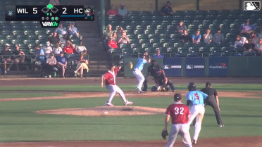 Cannon Peebles doubles (12) on a ground ball to right fielder José Anderson. Juneiker Caceres scores.