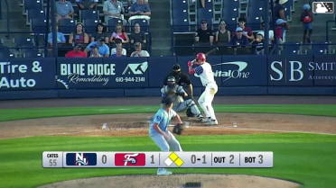 Riley Tirotta homers (1) on a line drive to left field. Aroon Escobar scores. Alex Binelas scores.
