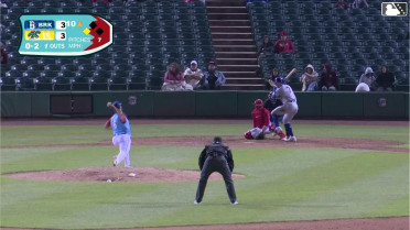 John Bay doubles (1) on a sharp fly ball to right fielder Carter Mathison. Diego Mosquera scores.