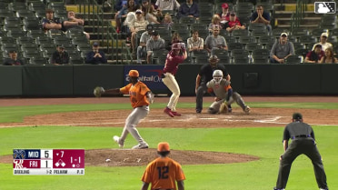 Dylan Dreiling singles on a line drive to left fielder Cameron Leary. Frainyer Chavez scores. Keyber Rodriguez to 3rd.