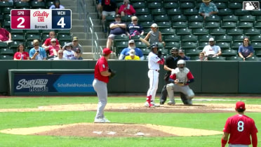 Jose Salas homers (1) on a fly ball to right field.