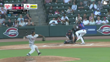 Freili Encarnacion doubles (6) on a sharp line drive to center fielder Marshall Toole. Jack Winnay scores.