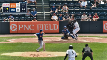 Marco Luciano doubles (2) on a sharp line drive to left fielder Matt Rudick. George Lombard Jr. scores. Yanquiel Fernández to 3rd.