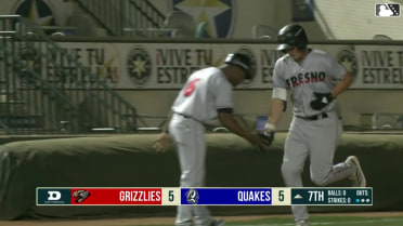 Ethan Holliday's first professional home run