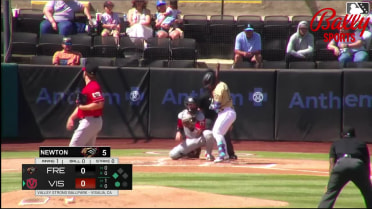 Carlos Virahonda homers (1) on a fly ball to left center field. JD Dix scores.