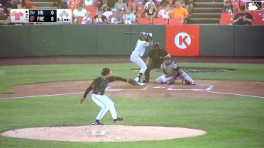 Roderick Arias homers (4) on a fly ball to left center field.