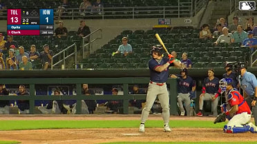 Max Clark homers on a 35.8 mph pitch